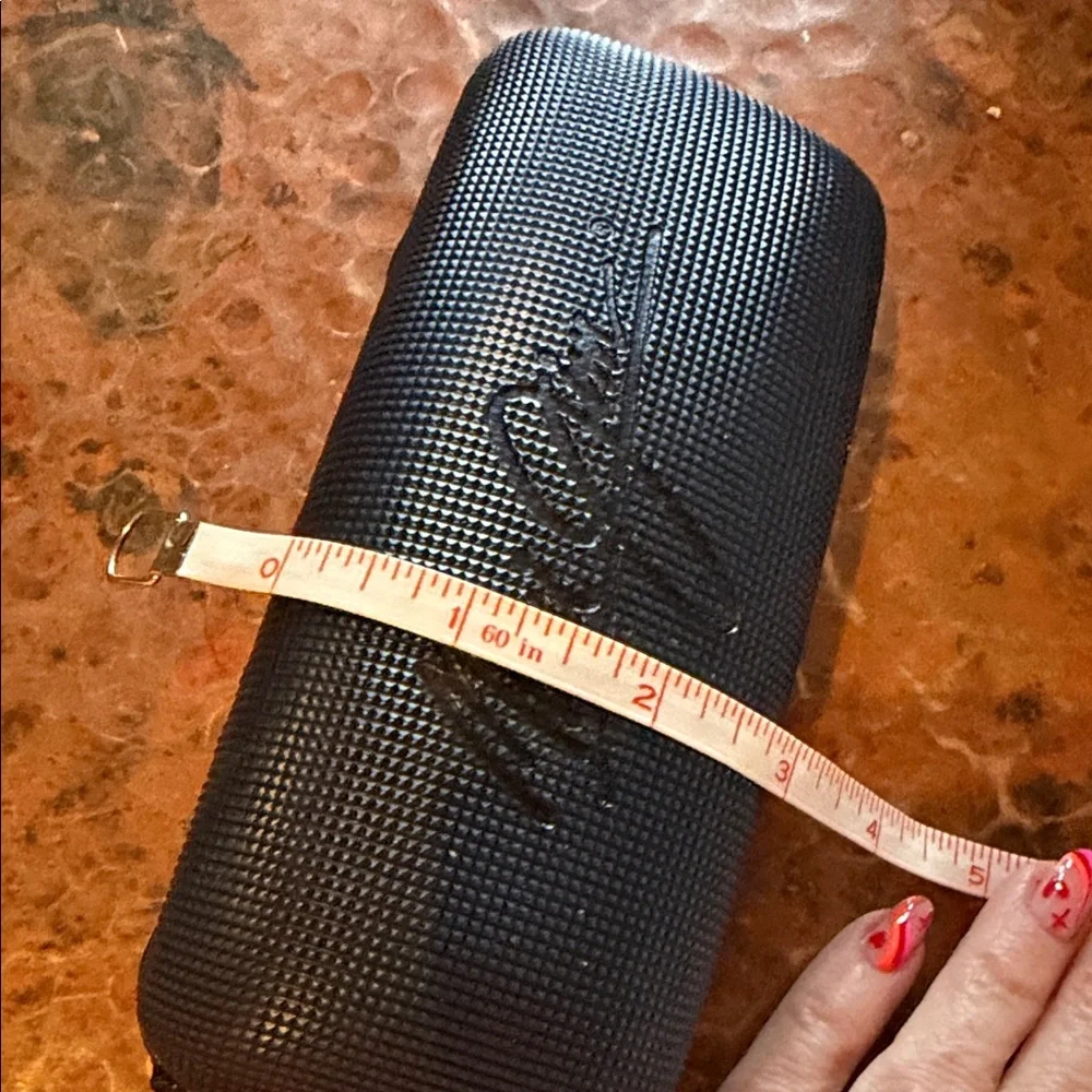Maui Jim Sunglasses Case Hard Shell Clamshell Black Navy Blue Textured Logo